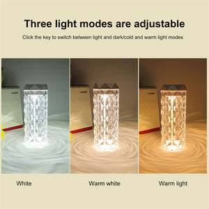 Crystal Lamp Air Humidifier Color Night Light Touch Lamp With Cool Mist Maker Fogger LED Atmosphere Room Decoration Home Decor Lights