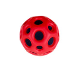 Hole Ball Soft Bouncy Ball Anti-fall Moon Shape Porous Bouncy Ball Kids Indoor Outdoor Toy Ergonomic Design